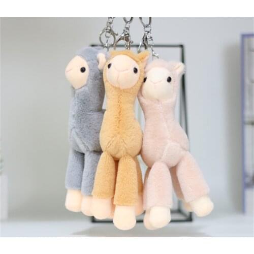 New alpaca plush keychain cute animal doll soft cotton plush doll home office decoration child girl birthday christmas gift