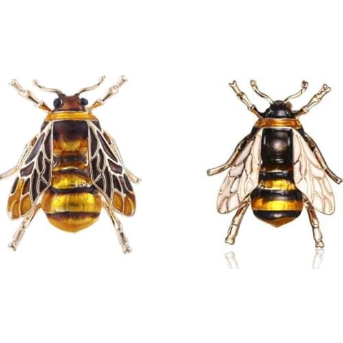 Very Realistic Bumble Bee Brooch Jewelry Insect Black Gold lapel Pin Broach Gift Suite Women & Men Pins Enamel Jewelry