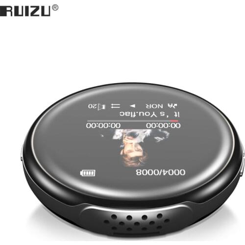 New Arrival Original RUIZU M1 Sport Bluetooth MP3 Player 8gb/ 16GB with Screen Support FM,Recording,E-Book,Clock,Pedometer