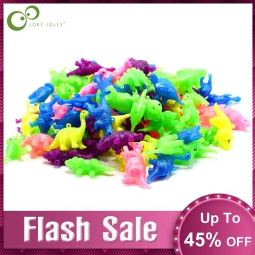 20pcs/lot Plastic mini dinosaur toy child birthday gift dinosaur model random dinosaur model furnishings WYQ