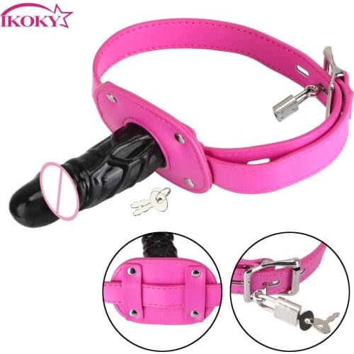 Sex Products Mouth Plug Adult Games SM Bondage Restraints For Couples Flirt Open Mouth Gag Oral Dildo Penis Gag