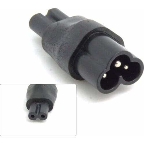 C 6 IEC 320 C6 Plug to C7 C 7 Receptacle Cloverleaf Power Supply Main Adapter Convertor Electrical plug