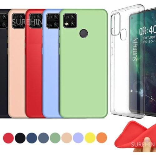 Silicone Cover For Xiaomi Redmi 9C NFC Case Transparent Black Purple Red Blue Pink Green Clear Soft Case For Redmi 9C NFC Cover