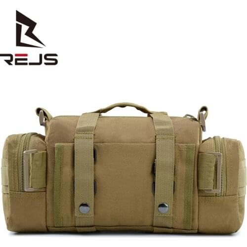 REJS LANGT Classic Outdoor Waist Bag for Men High Quality Oxford Tactical Backpack Lightweight Hiking Sport Crossbody Bag Sac