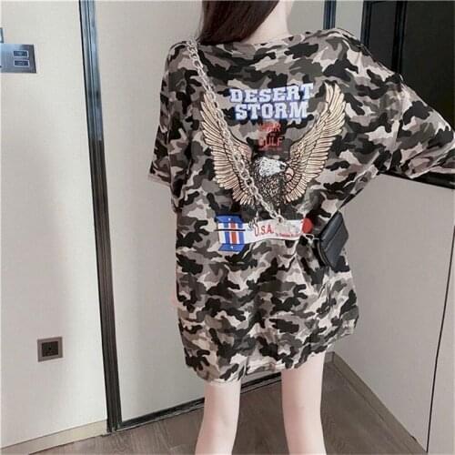 Oversized Womens T Shirt Loose Short Sleeved T Shirt Ins Tide Students Korean Belly Thin T-shirt Woman Tshirts 2021 Summer New