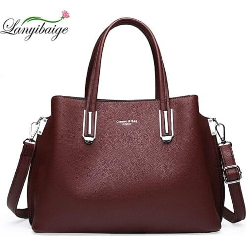 Ladies Large Capacity One Shoulder Messenger Bag Pu Leather Casual Tote Bags Luxury Handbag Ladiess Bag Fashion Designer Handbag