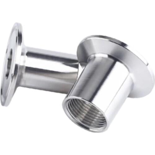 1PC 1/4" 3/8" 1/2" 3/4" 1" 1-1/4" 1-1/2" 2" 2-1/2" BSPT Female O/D 50.5mm 64mm 304 Stainless Sanitary Ferrule Clamp Pipe Fitting