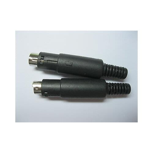 10 Pcs DIN Plug Connector 5 Pin Mini w/ Plastic Handle