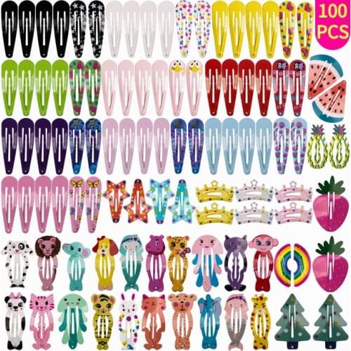 100pcs hair clips Mixed Color Mini Hair Claws Barrettes Clamps Jaw Headwear Hair Styling Accessories Beauty Tool