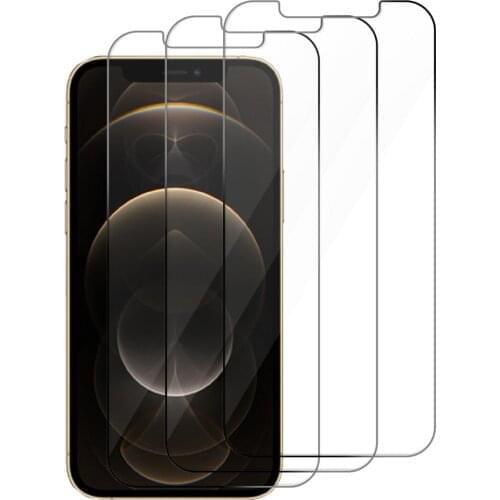 Transparent 3pcs Tempered Glass Screen Protector Glass For IPhone 12 Pro 6.1-inch Protective Film Phone 9H Anti Bluray Glass
