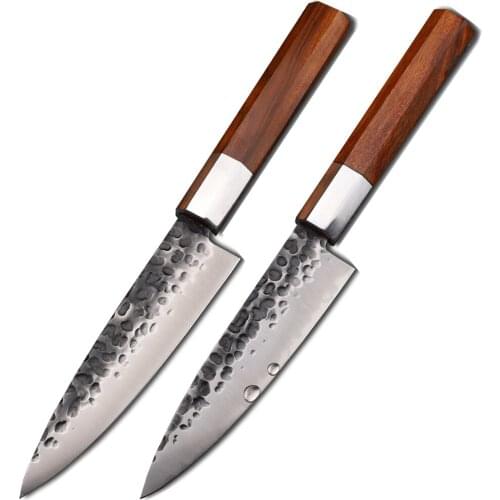 5.5 Inch 5Cr15MoV And Triple 8Cr17MoV Steel Core Blades For Kitchen Professional Cooking EDC Tools Outdoor Camping Fruit Knife