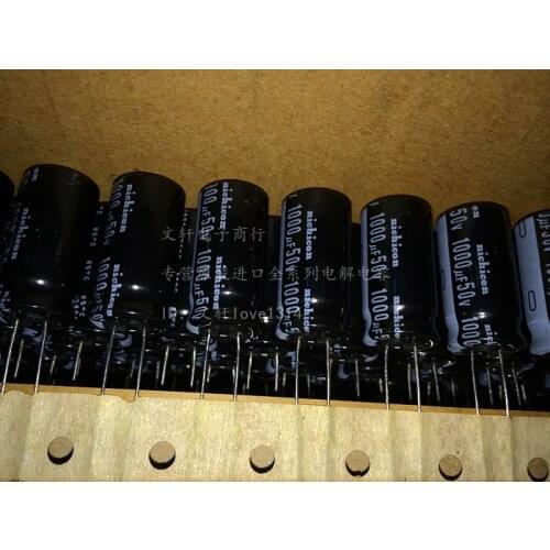 5pcs 1000uF 50V NICHICON Vr Series 12.5x25mm Super Low Impedance 50V1000uF Aluminum Electrolytic Capacitor