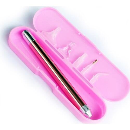 5D Diamond Painting Pen With Box Tool Set Angled Tip Point Drill Pens Lighting Alloy Pen with 5 Replacement Head DIY Crafts Tool