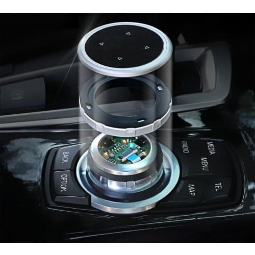 Aluminum Multimedia Control Knob Button Cover Cap For BMW 1 2 4 3 5 Series X1 X3 X5 X6 GT iDrive F30 E90 E92 E60 E61 Car Styling