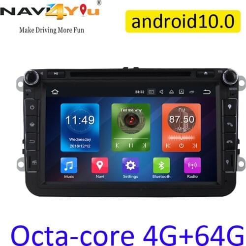 8"RK PX5 Android10.0 Car Audio GPS Radio for VW Golf Passat B6 Touran Polo Sedan with Mirror-Link DAB+ TPMS WiFi 4G RAM 64G ROM