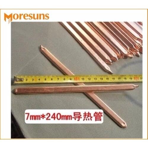 Free Ship 50pcs/lot copper tube 240cm DIY brass heat tube,computer heat pipe,7*240mm pure brass Thermal conductivity copper tube
