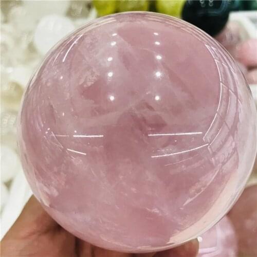 Natural rose quartz crystal ball home decoration ball and festive party embellishments pink quartz stones healing crystal