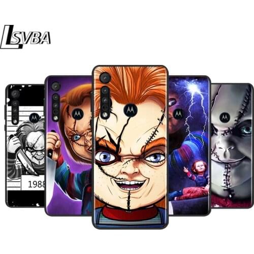 Chucky Terror for Motorola G9 G8 G E7 E6 One Play Marco Hyper Fusion Stylus Power Edge Plus Black Phone Case