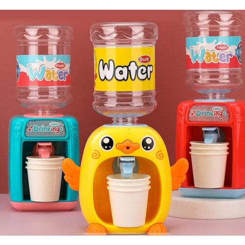 Kids 7.5*21.5cm Mini Drink Water Dispenser Toy Kitchen Play House Toys Electric Small Appliances Toys for Children Game Toys
