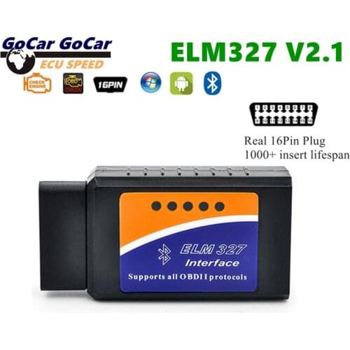 ELM327 V2.1 OBD2 16Pin Plug Scanner Professional OBD2 Solution Multi-Language Android Toruqe Bluetooth 2.0 ELM 327 Code Reader