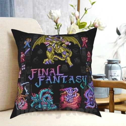 Fantasy Final Pillow Case Printed Home Soft DIY Pillow cover Final Fantasy Gaming Retrogaming 8Bit 8 Bit Pixels Pixel Art