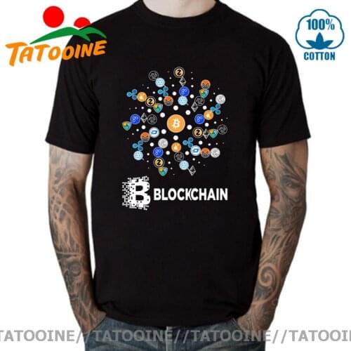 Cryptocurrency Snowflake Bitcoin Blockchain Ethereum Litecoin Crypto Set Network Technology T shirt BTC ETH LTC XMR QTUM T-shirt