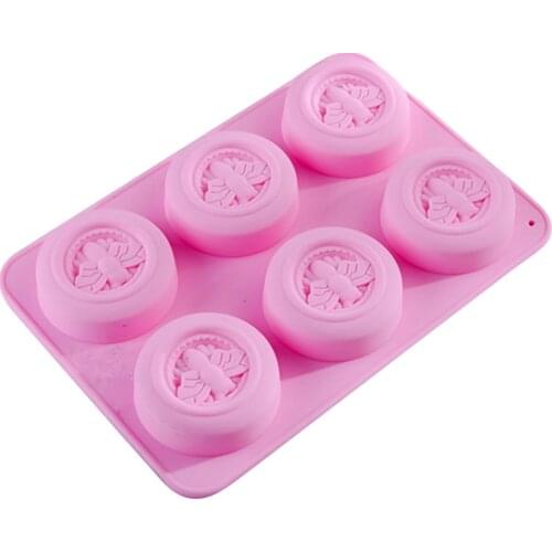 Round Baking Mold Silicone Baking Cake Molds Bee Cartoon Pudding Soap Mould Honeycomb Shape Cake Mould Cake decorating Tools