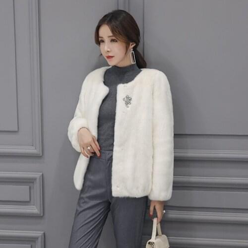 Real Mink Autumn Winter Coat Korean Coats and Jackets Women Clothes Vintage Fur Jacket Chaqueta Mujer MY1039