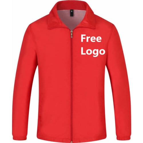 2021 New Free Customized DIY Logo Printing Company Work Wear Team Uniform Jacket for Man Woman Zipper Safety Costumes