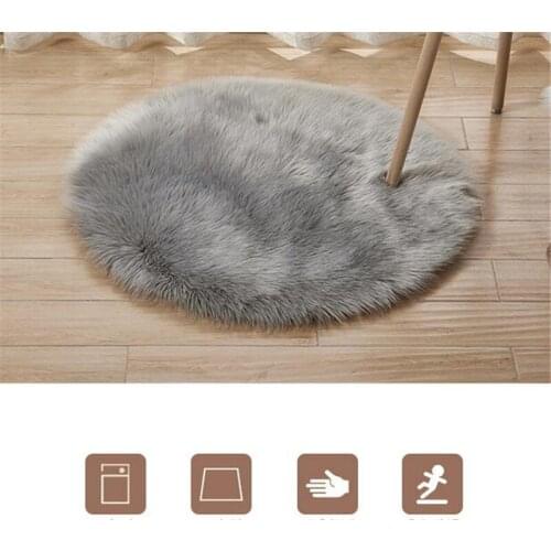 New 50pcs Soft Artificial Sheepskin Rug Chair Cover Bedroom Mat Artificial Wool Warm Hairy Carpet Seat Wool Warm Textil Fur Are