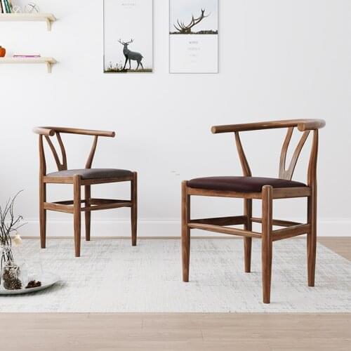Nordic Dining Chairs Modern Minimalist Desk Computer Stool Wooden Chair Y Chair New Chinese Style Livingroom Furniture Luxury