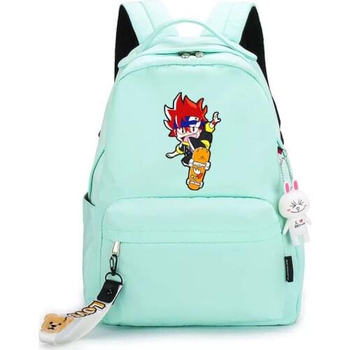 SK8 the Infinity Kyan, Reki Hasegawa, Langa anime backpack fashion youth school bag large capacity zipper student backpack