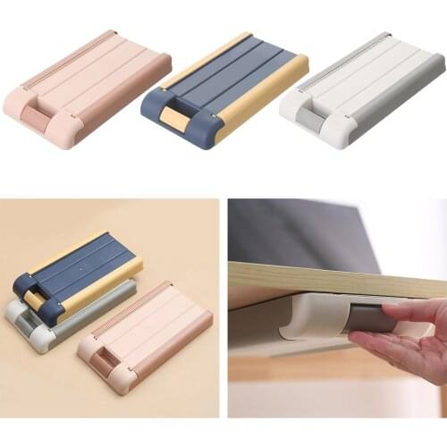 Self Stick Pencil Tray Desk Table Storage Drawer Organizer Box Under Desk Stand Self-adhesive Under-drawer Case for Home Office