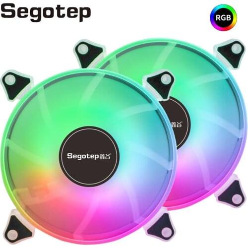 Segotep PC Cooler Chassis Fan 120mm Adjust ARGB 12v/4Pin PWM Mute Cooler Fan PC Desktop Computer Cooler Cooling RGB Case Fans