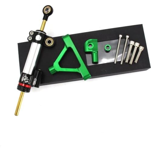 FXCNC Steering Damper Stabilizer+Bracket Kit For KAWASAKI ZX10R 04-05