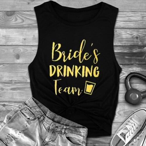 Wedding Top Bridal Sexy Girls Party Tanks Brides Drinking Team Tank Buy Me A Shot I'm Tying The Knot Tops