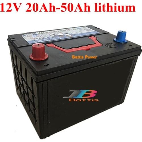 12V 50Ah Waterproof 12v 20Ah Lithium Ion 12V 40Ah 12v 30Ah Li Ion Battery for Golf Trolly Cart Inverter Scooter + 5A Charger