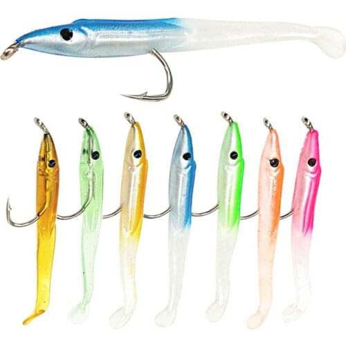 X-Fin 5.6/6.8cm 0.5/1g 10pcs/Lot Soft Bait Lures Hook Eel Freshwater Fishing Seawater Fishing