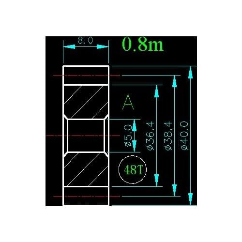 0.8m 48T/Hole 5mm 6mm 8mm 10mm/width 8mm/For Meat Grinder Parts etc