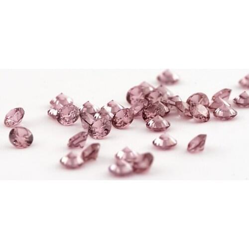 1mm~3mm Rhodolite Color Cubic Zirconia Stone Round Shape Europe Machine Cut Loose CZ Synthetic Gemstone For Jewelry