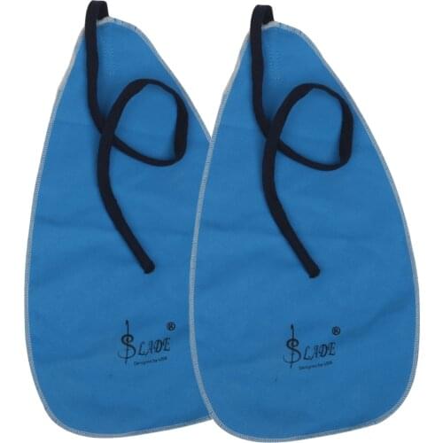 2 Pieces 32*17cm Man-Made Deerskin Flocking Cleaning Wiping Cloth for Music Wind Instruments Saxophone Flute Clarinet