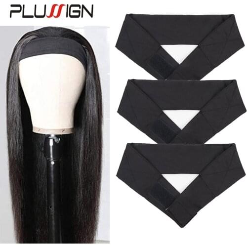2Pcs/Lot African Headbands Knotted Hairbands Black Stylish Head Wraps Wide Comfortable Wig Making Headband Wig Grip For Women