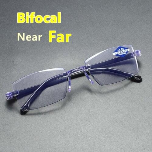 Ultralight Rimless Reading Glasses Anti Blue Light Radiation Computer Presbyopia Readers spectacleso Reader Glasses