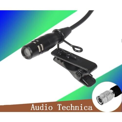 4 Pins 4PIN Hirose Connector Tie Clip On Mic Lavaliar Microphone For Audio Technica Wireless Bodypack Transmitter