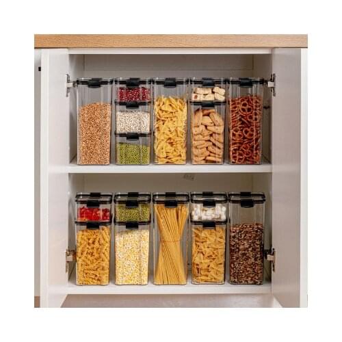 700/1300/1800ML Food Storage Container Plastic Kitchen Refrigerator Noodle Box Multigrain Storage Tank Transparent Sealed Cans