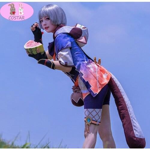 Anime! Genshin Impact XiaoYu Game Suit Lovely Lolita Kimono Uniform Cosplay Costume Halloween Party Outfit For Women 2021 NEW