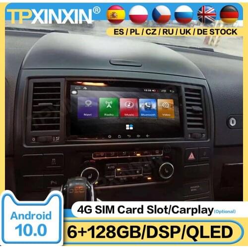 6+128G 2 Din Car Radio Stereo Receiver Android 10.0 For VW Volkswagen Touareg GPS Navigation Player Video Receiver IPS Head Unit
