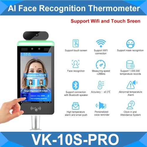 Non-Contact Face Recognition Temperature Measurement Automatic Infrared Body Temperature Thermal Scanner Wifi Control System