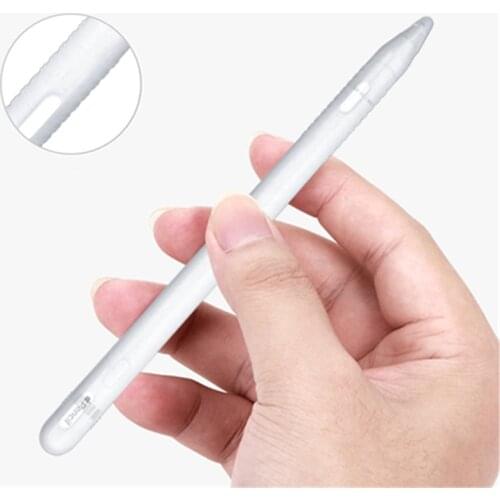 Bovitar Apple Pencil 2 Case Holder For iPad Pro Pencil Clip Tablet Touch Stylus Pen Protective Cover Pouch Portable Soft Silicon