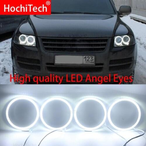 For Volkswagen VW Touareg 2003 2004 2005 2006 Super Bright white color 3528 SMD led Angel Eyes kit daytime running light DRL